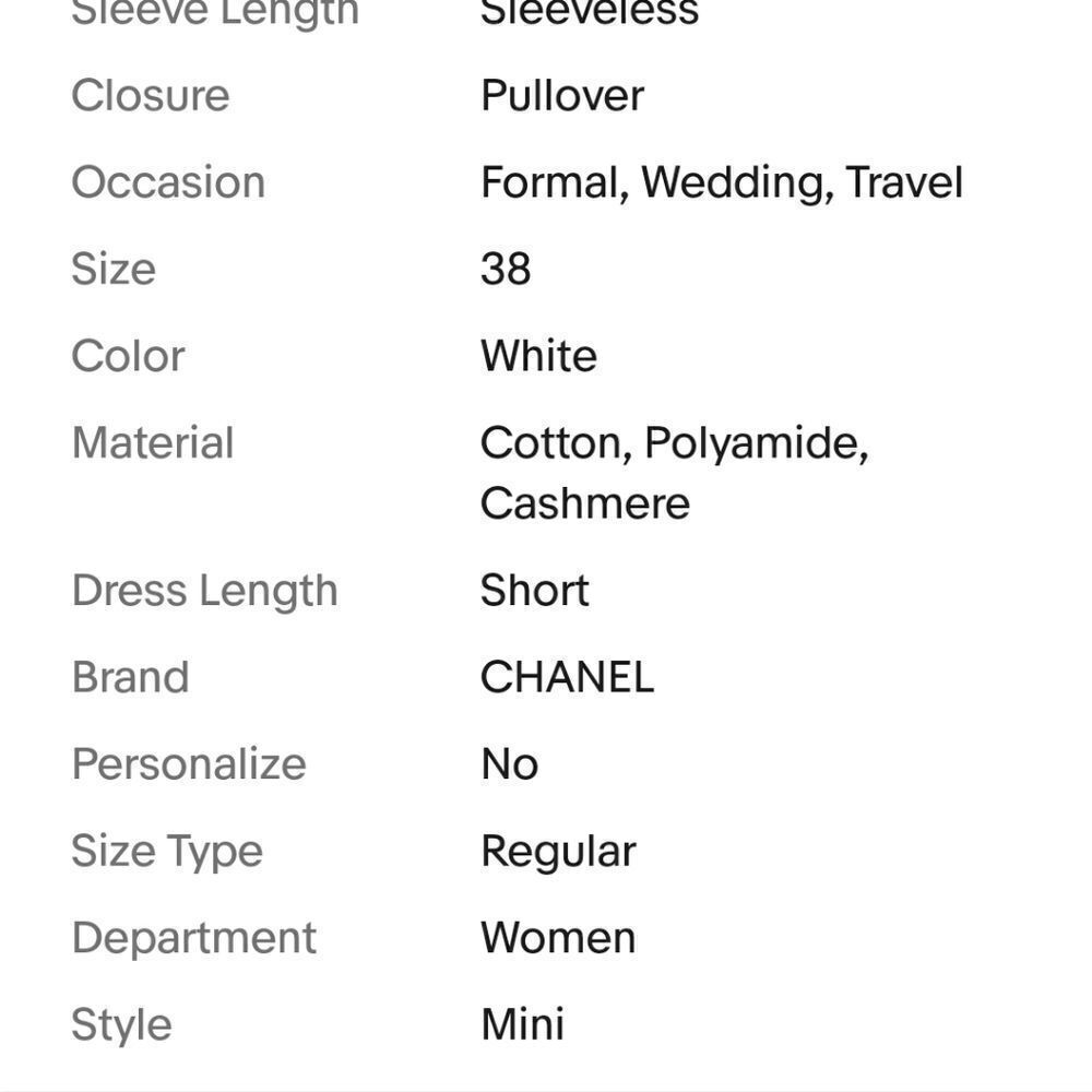 🔥SALE🔥 AUTHENTIC CHANEL CREAM RUFFLE BLACK SLEEVELESS MINI DRESS SIZE 38 - Picture 7 of 13